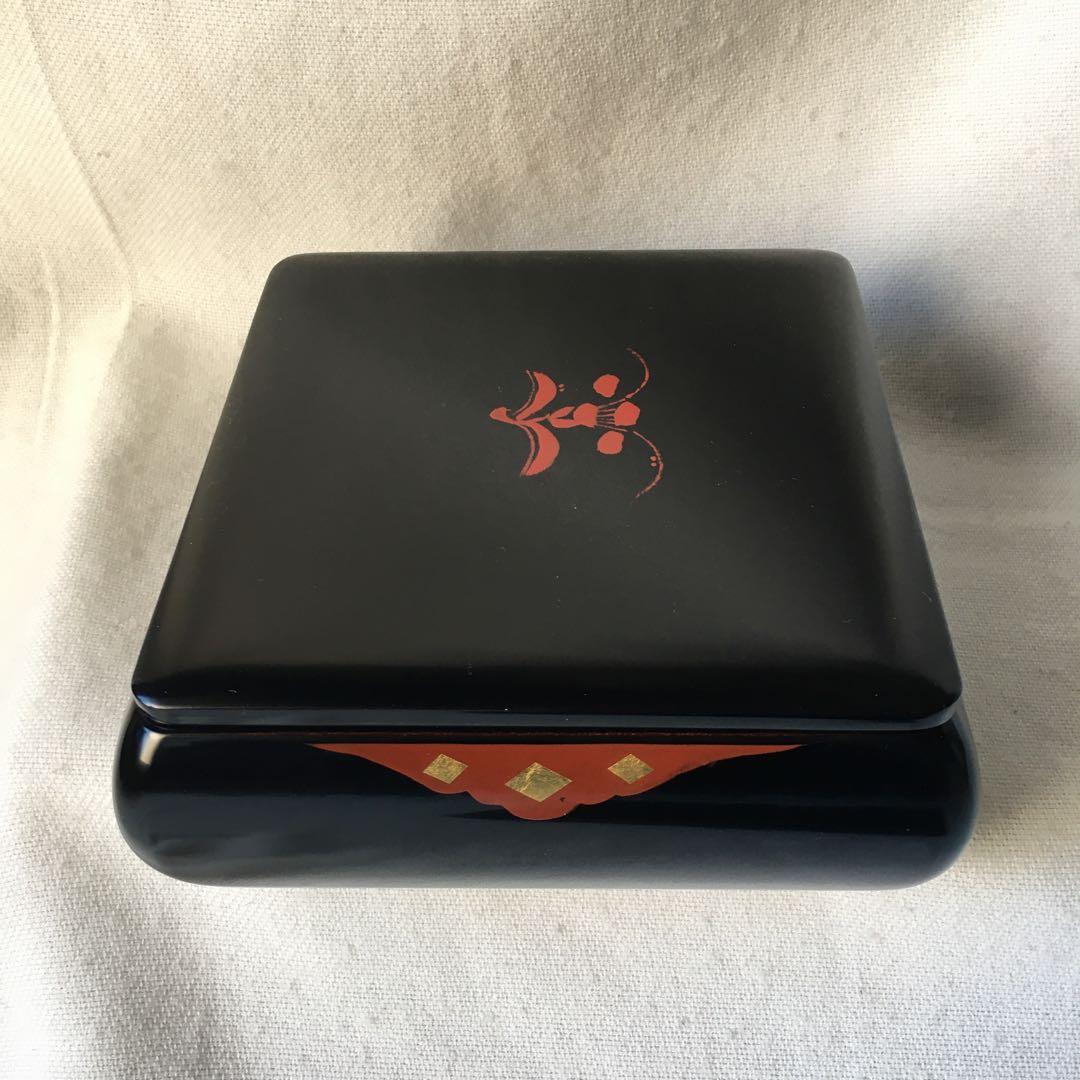 秀衡塗　トレー付きお重箱　インテリア　ヴィンテージ 昭和61 年未使用　沢本漆器