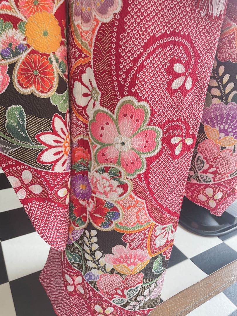 七五三7歳様総絞り柄豪華お着物フルセット