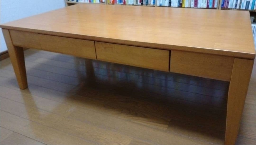 12/13までの出品！木製センターテーブル 引き出し2つ付き テーブル