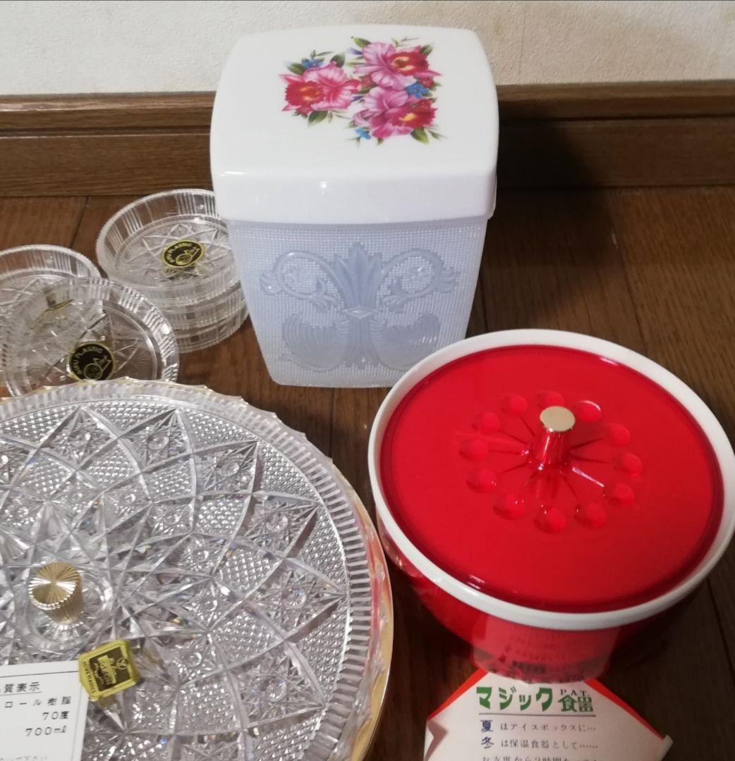 昭和レトロ】プラスチック コースター/3色×2個セット