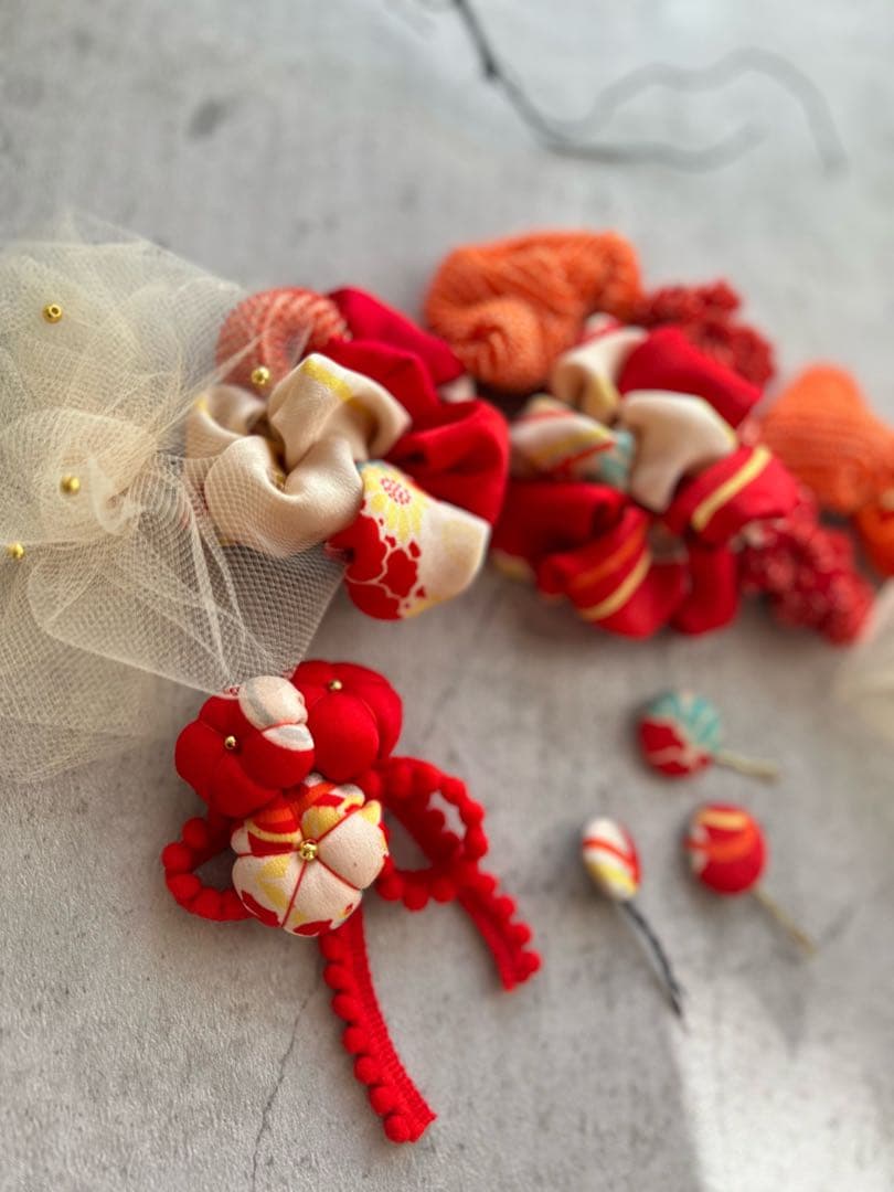 【*i様 七五三　七五三髪飾り　ヘッドドレス　着物髪飾り　リメイク髪飾り　037