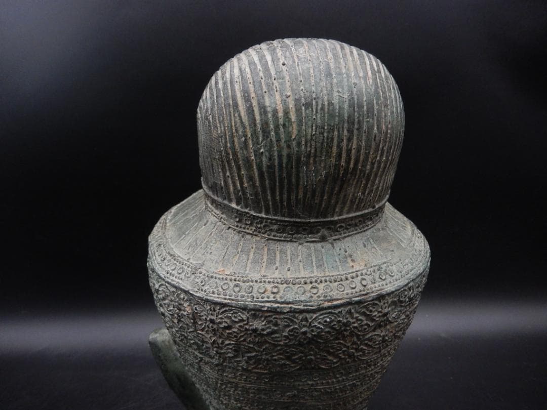 タイ仏教美術 青銅製 仏頭 スコータイ アユタヤ ガンダーラ ビルマ ブロンズ