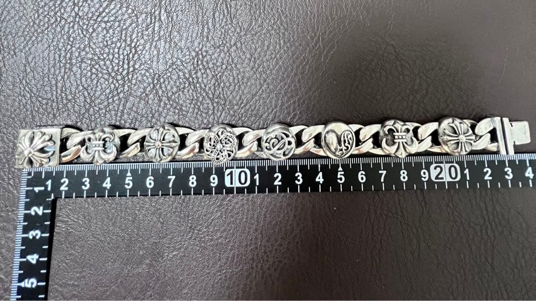 メキシコシルバー925ブレスレット、約22cm