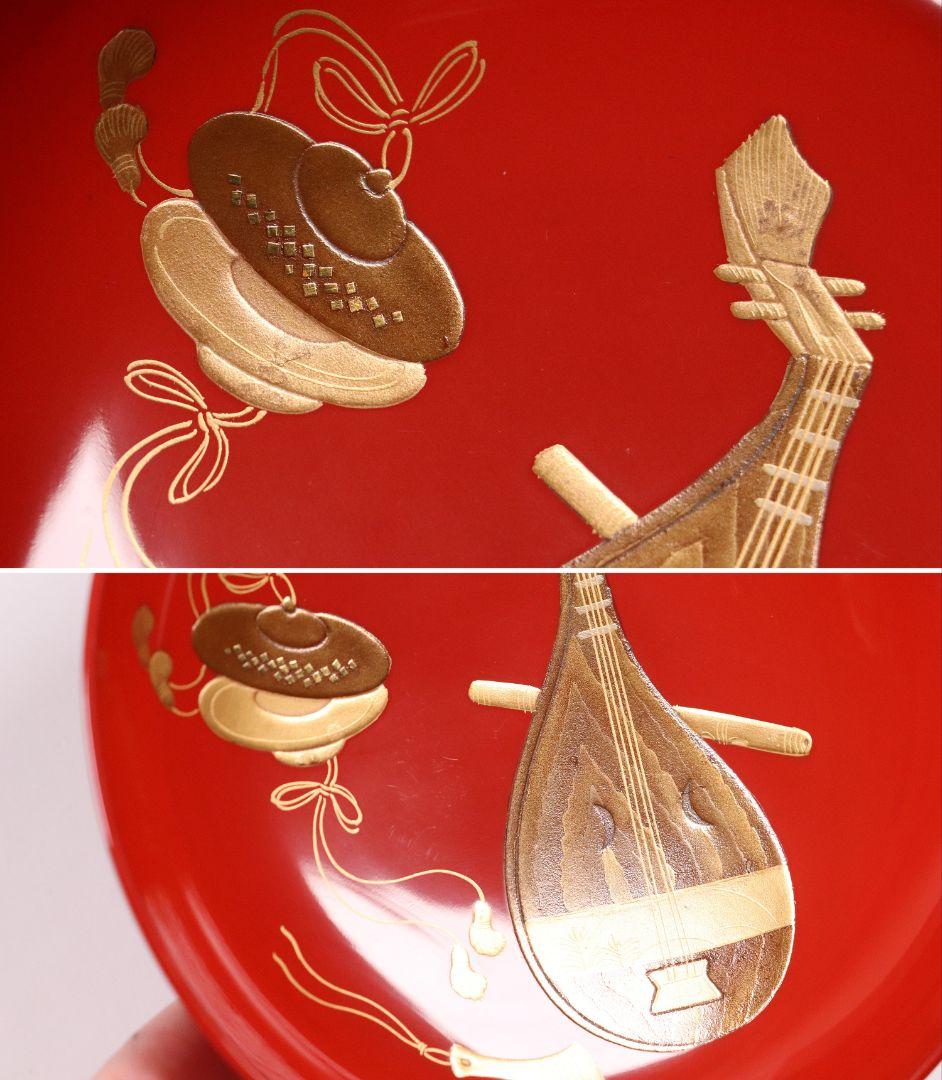 専用 MA417 CL19 輪島塗 楽器金蒔絵 朱塗椀 二客 切金 和楽器