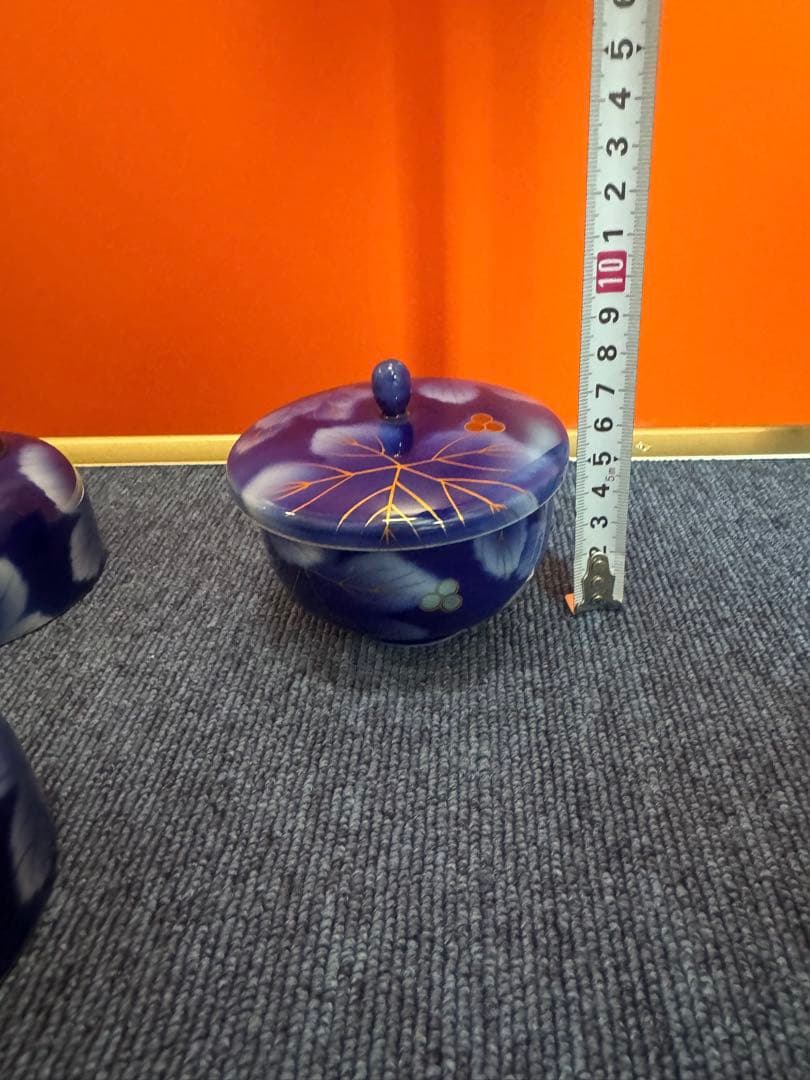 2031 深川製磁 葡萄瑠璃 湯呑蓋付 5客 金彩 未使用 - メルカリ