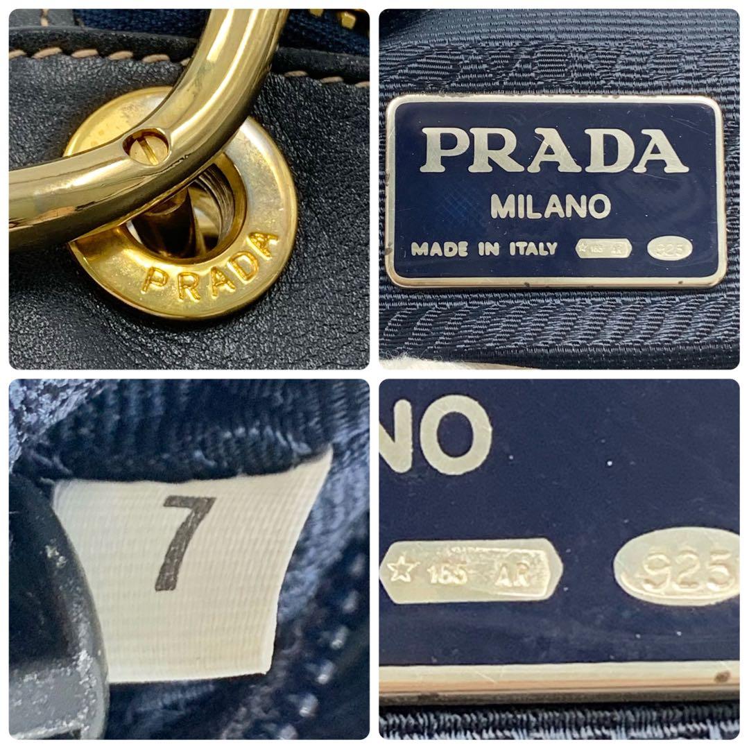 【✨美品✨】プラダ ワンショルダーバッグ ゴールドチェーン レザー ブラック