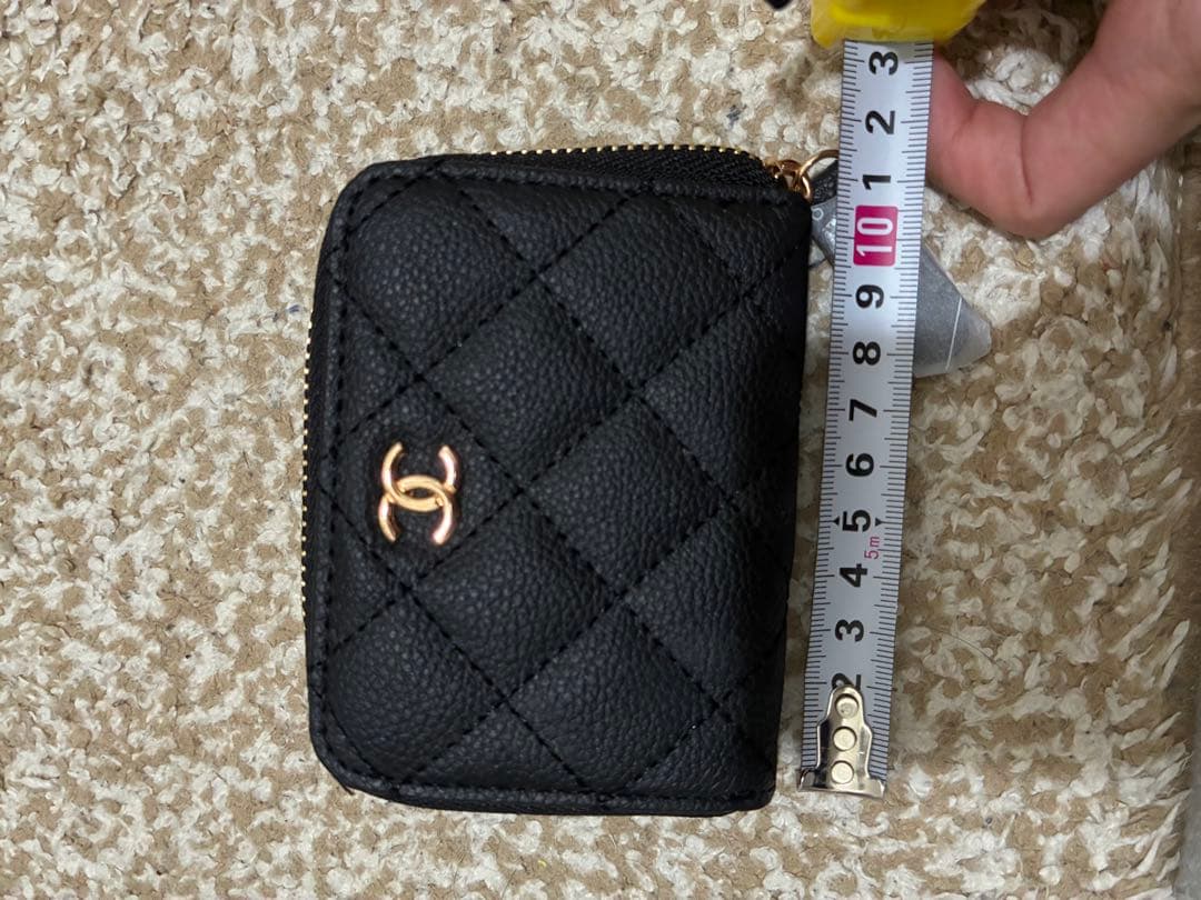 CHANEL ブラック ゴールド　レザー ケース、カードケース　ノベルティ