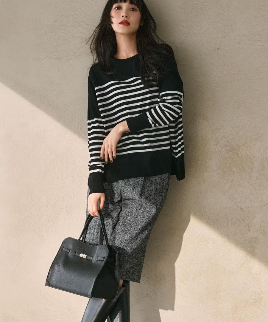 23区　【今季 杏さん着用】ヘリンボーンループツイードハーフパンツ　キュロット