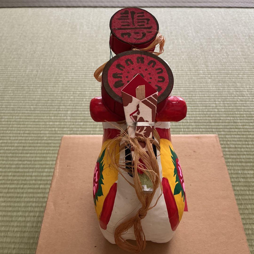 郷土玩具 いゝ田型 江戸犬張子金犬(小)いせそう 四世いせ辰