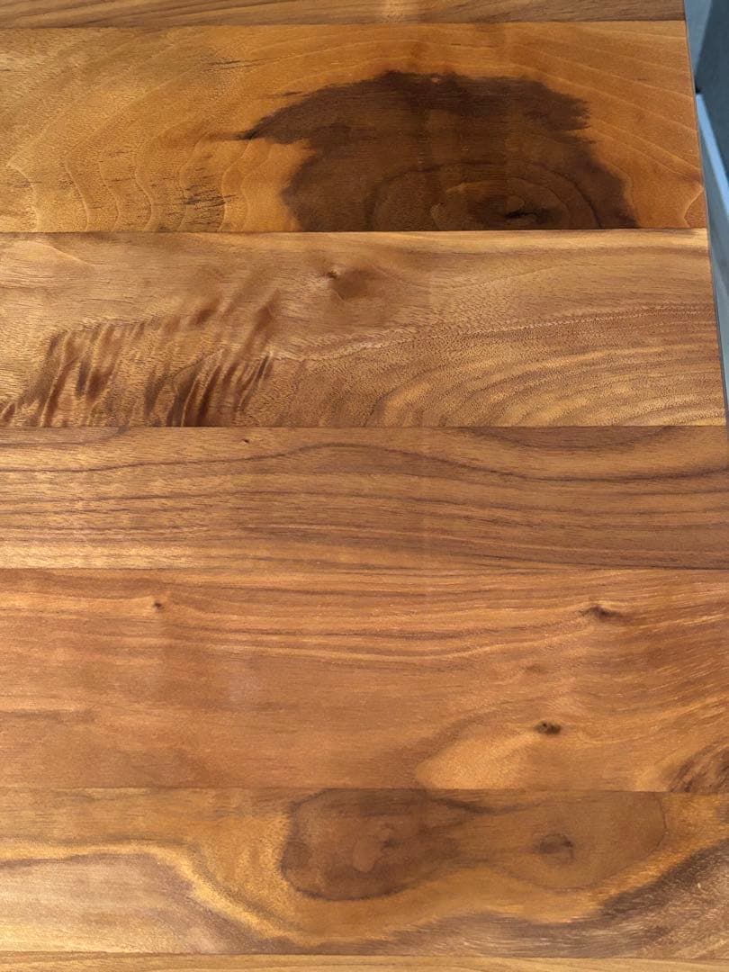 無印良品　木製テーブル　引出付　ウォールナット材　幅８０ｃｍ