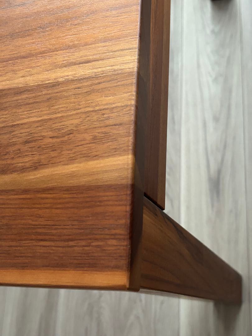 無印良品　木製テーブル　引出付　ウォールナット材　幅８０ｃｍ