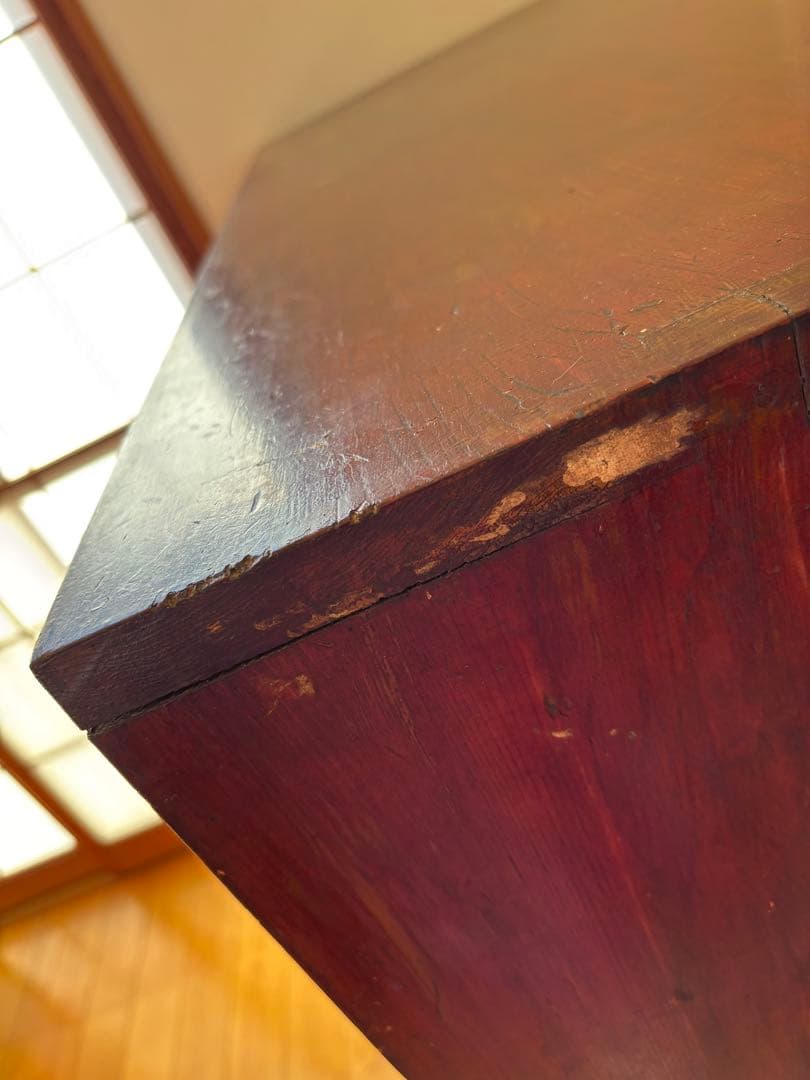 アンティーク 飴色のツヤ美しいシンプル和箪笥 たっぷり収納