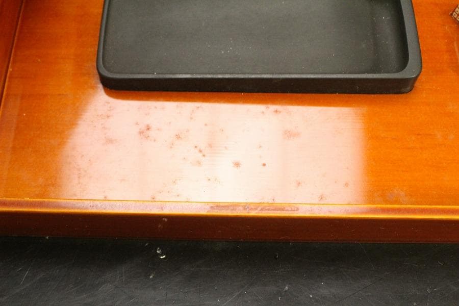 漆 溜塗 重硯 色絵 結び陶水滴(A915)