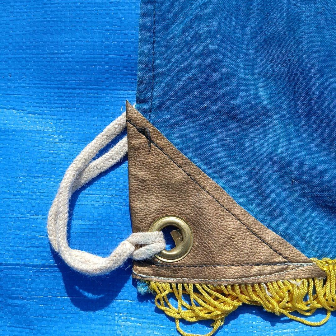 当時物　超特大大漁旗③ 古布　綿　リメイク　ディスプレイ　レトロ　アンティーク