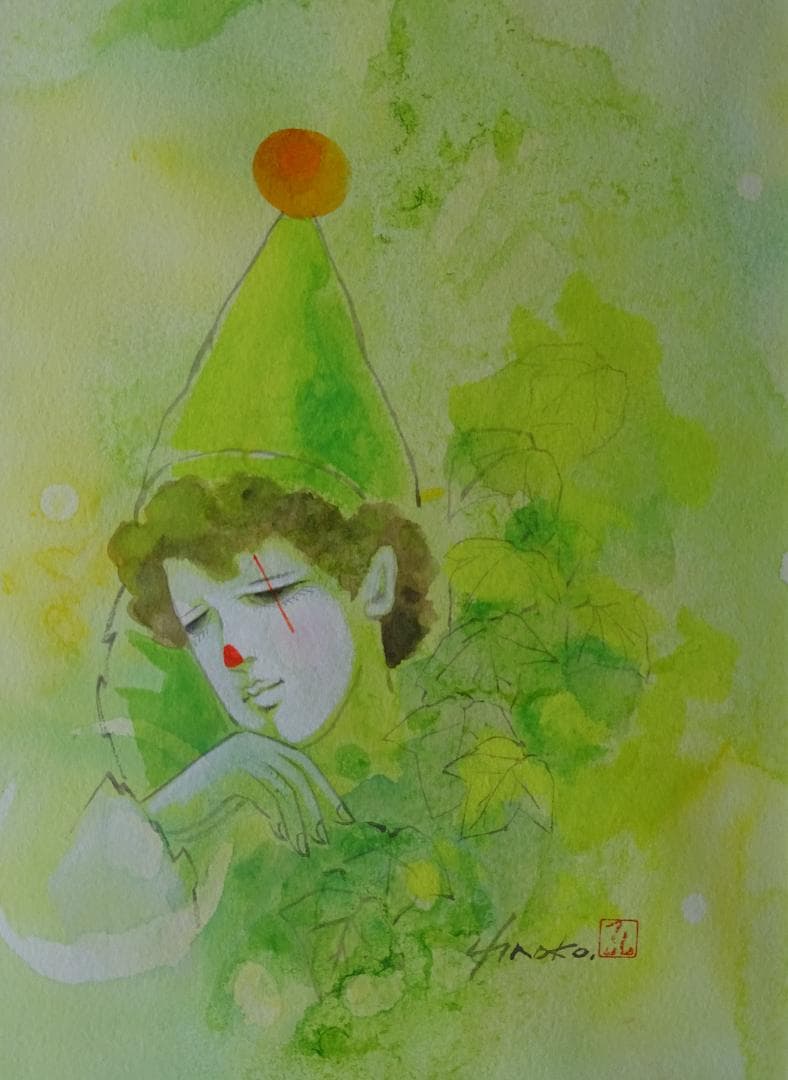 作者名：近藤弘子・画題：メモリー・技法：水彩画（原画）