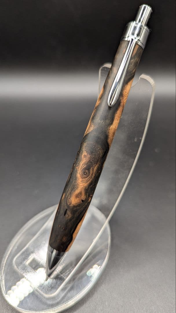 538極上 マーブルウッド 瘤杢 縮杢 木軸シャーペン ボールペン 12