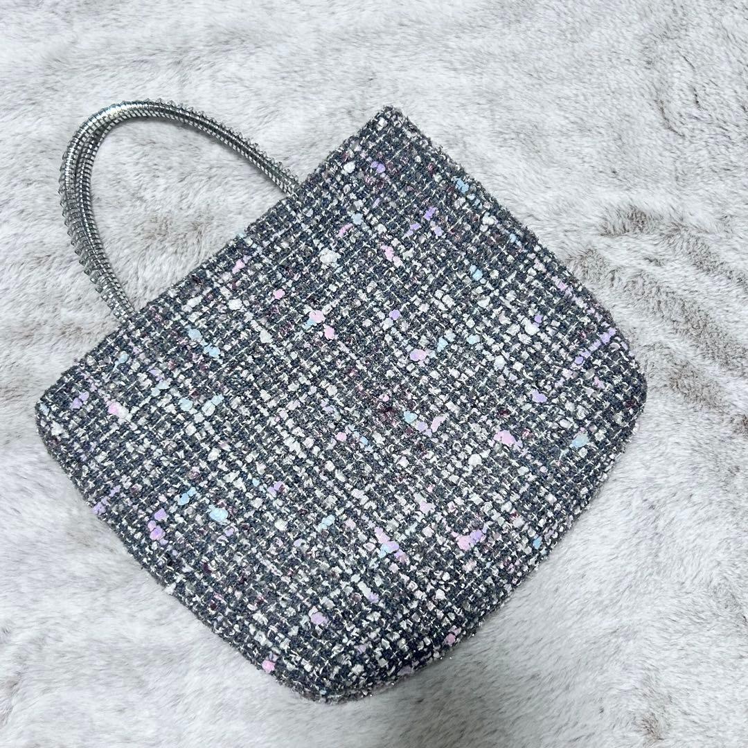 ANTEPRIMA ワイヤー　ツイード　スモール　ミニバッグ　グレー