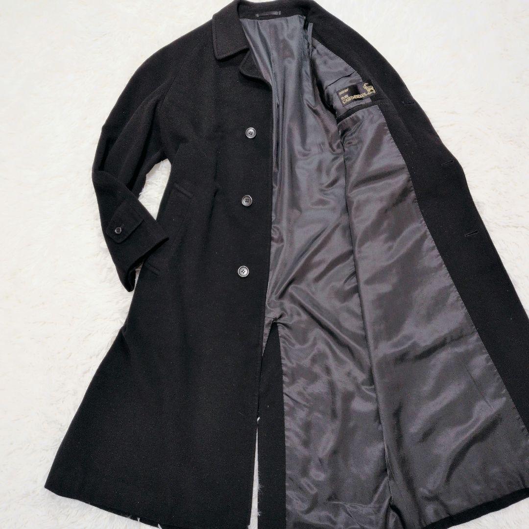 カシミヤ100% チェスターコート ロングコート マキシ丈 L 2wayカラー