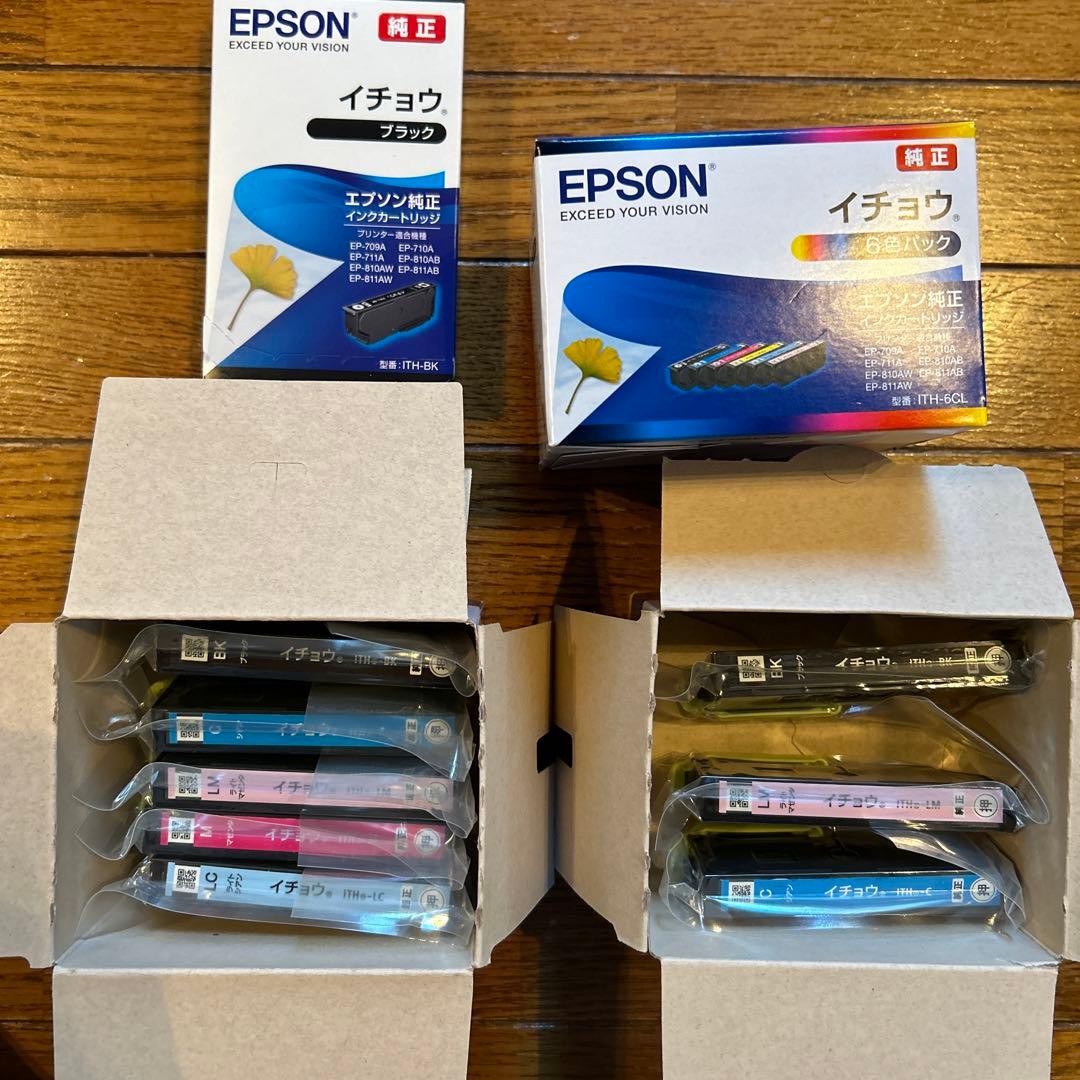 EPSON 純正 インクカートリッジ　イチョウ ITH-6CL 6色セット➕9本 Amazon.co.jp: エプソン インクカートリッジ イチョウ6色パック ITH