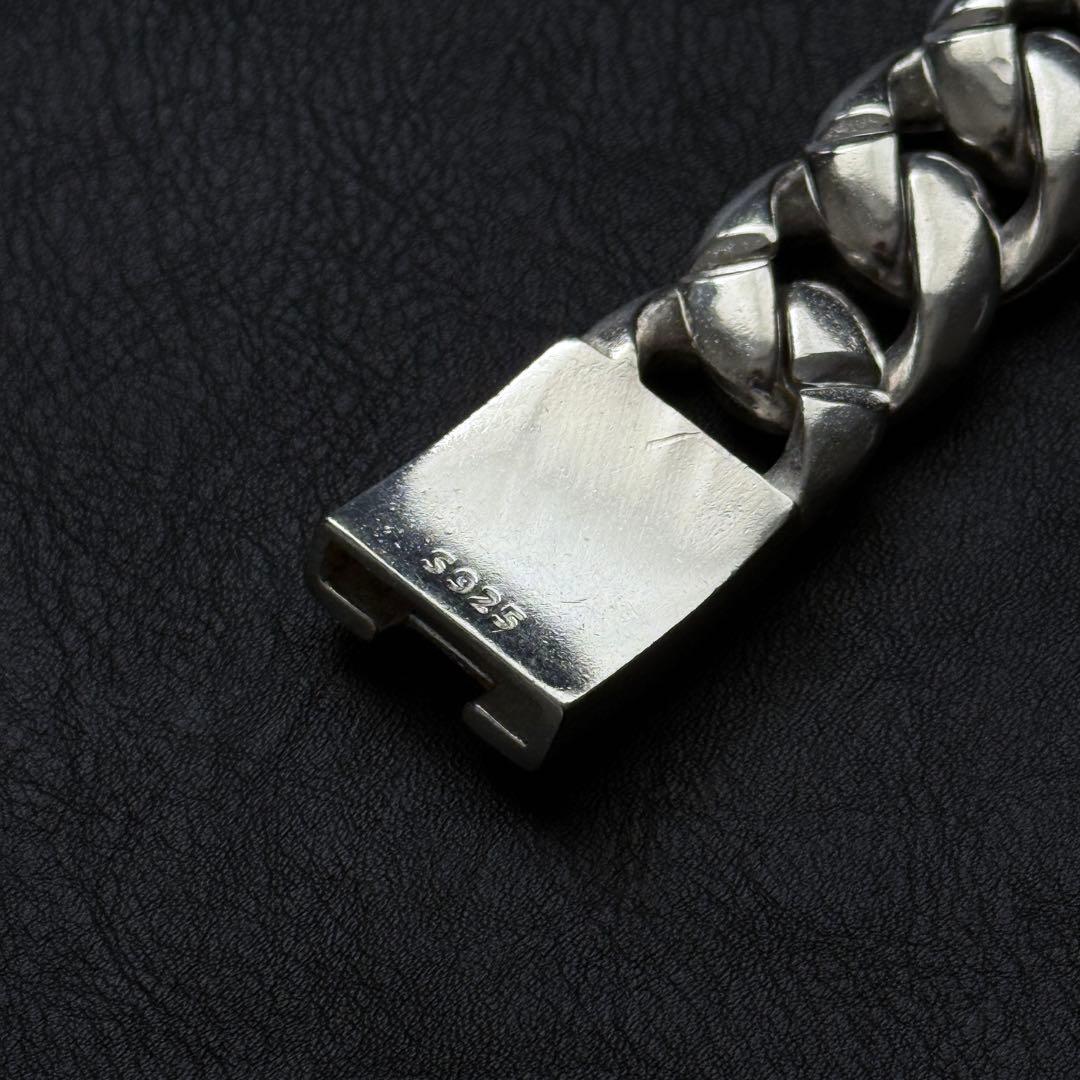 シルバー925刻印あり 極太 喜平チェーン ブレスレット ヴィンテージ