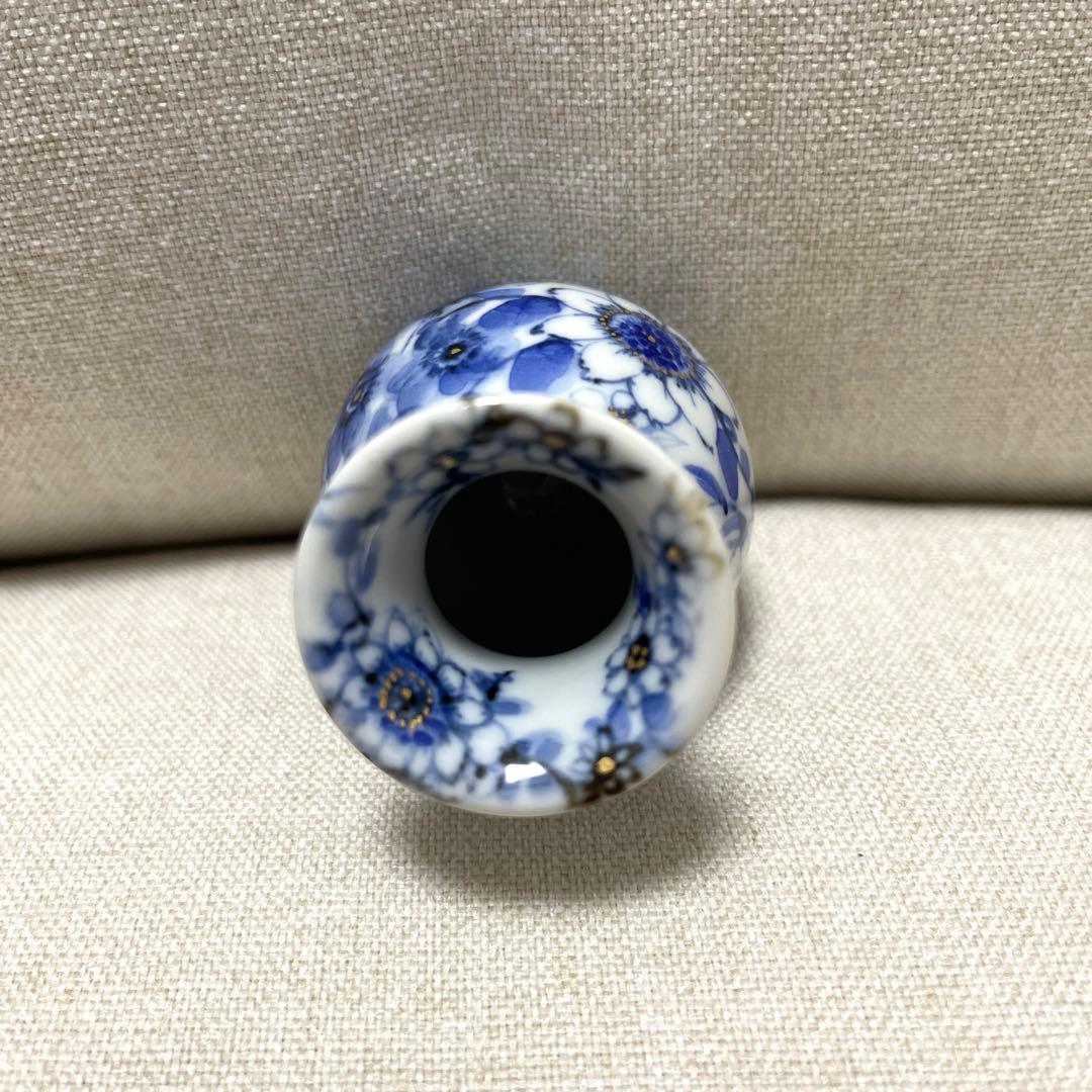 渡辺秀代 染付花舞文小花器 一輪挿し 花器 九谷焼 - メルカリ