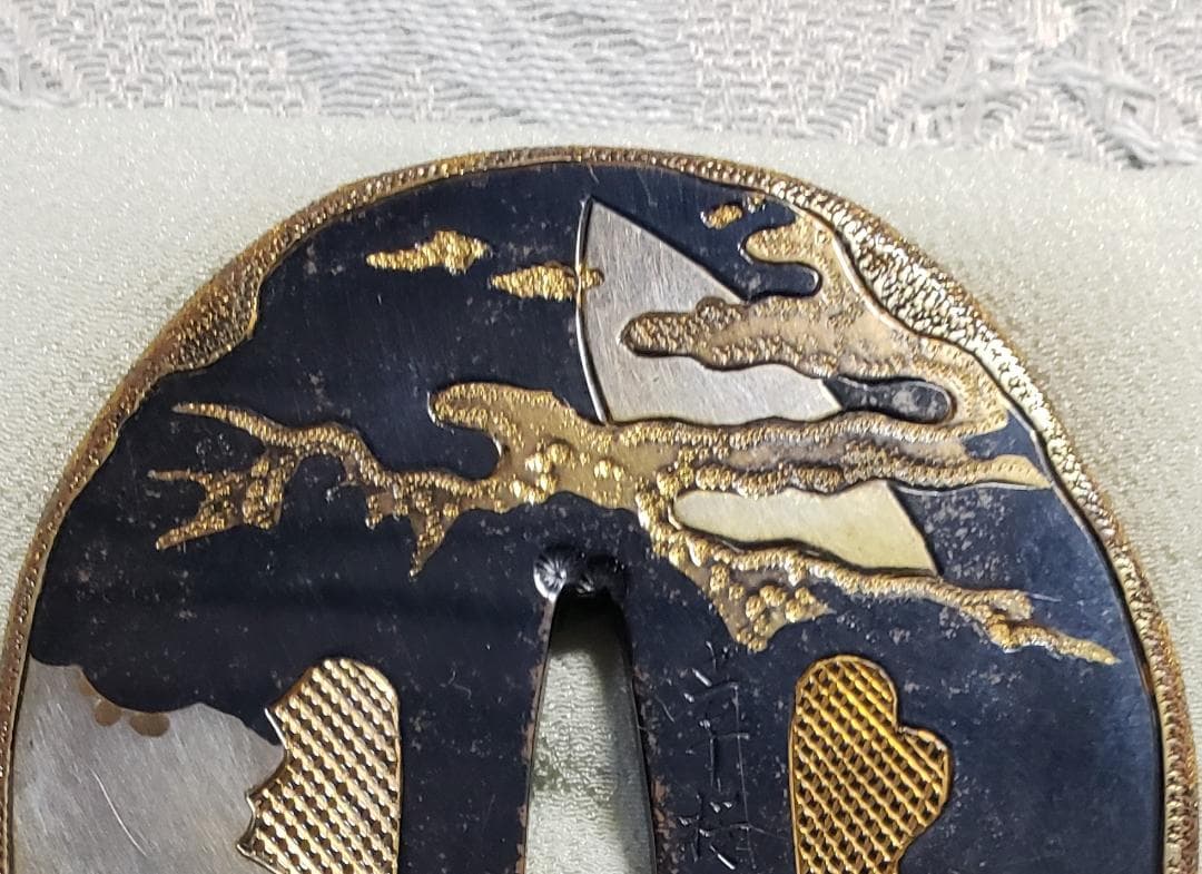 ☆処分価格☆◇加納夏雄 『壬午桜見の月』鍔◇検） 海野勝珉 後藤一乗