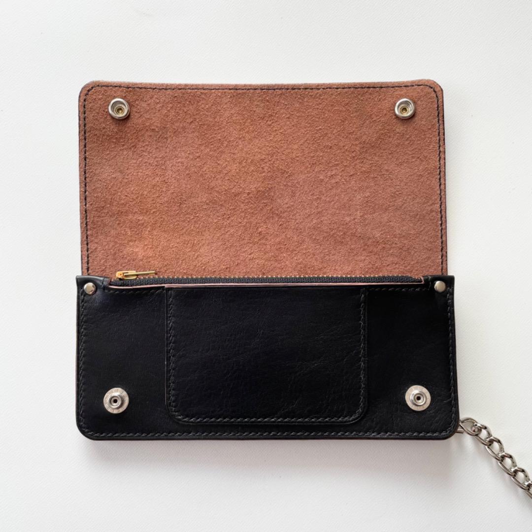 ご注文品　トラッカーウォレット　飾りステッチ　カードポケット改　ホースハイド