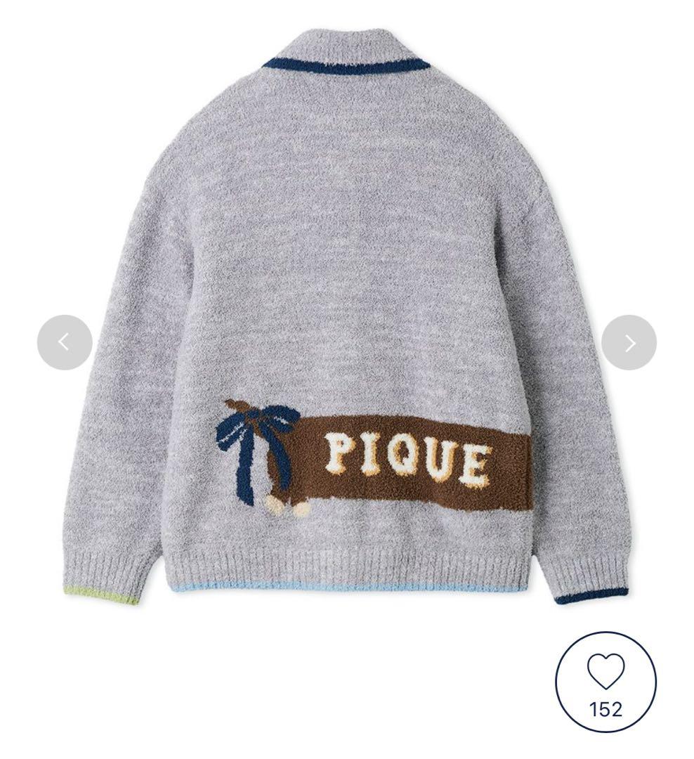 ジェラートピケ ベビモコダックスフンドジャガードカーディガン　新品タグ付き未使用