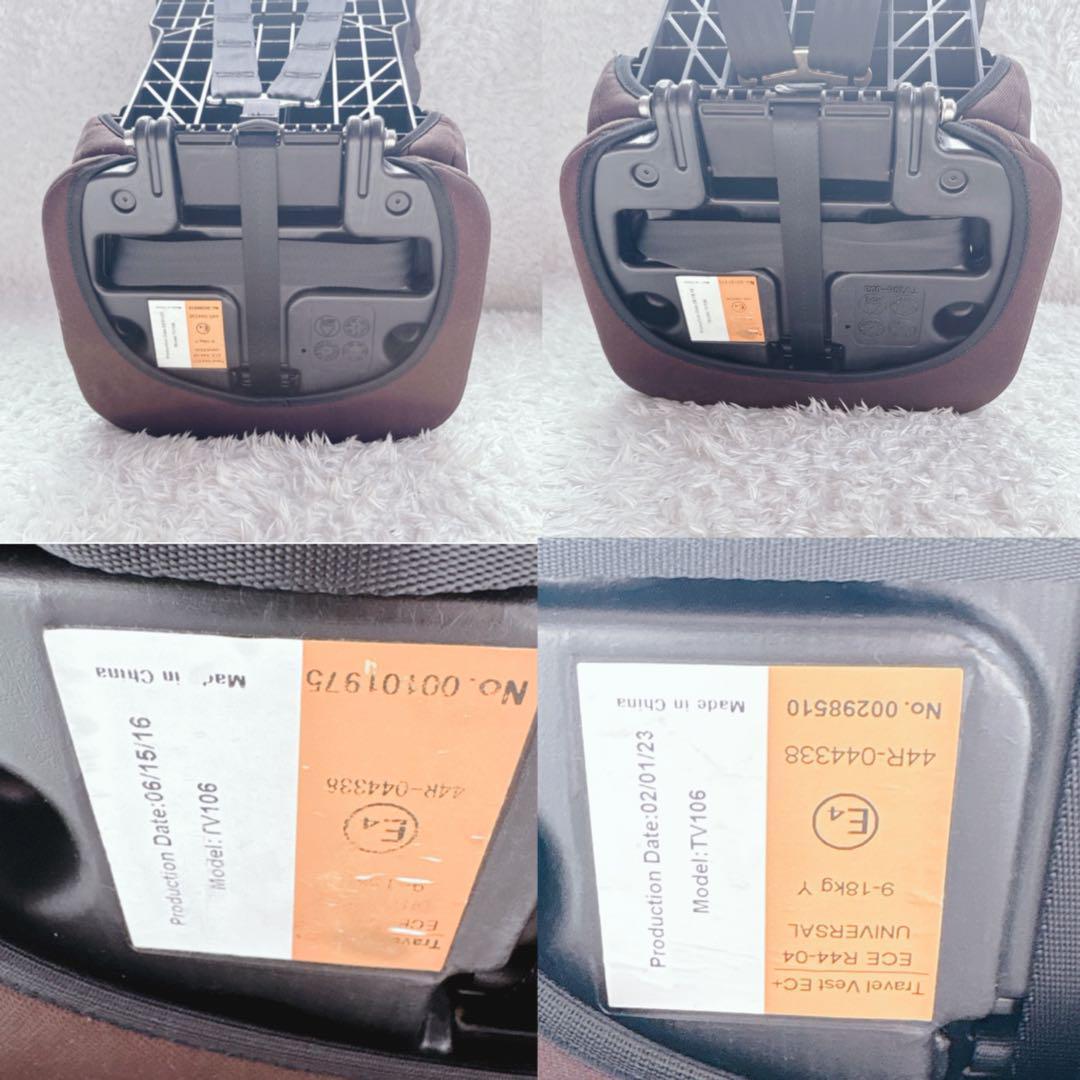 日本育児 トラベルベスト ECプラス ブラウン ボーダー ジュニアシート