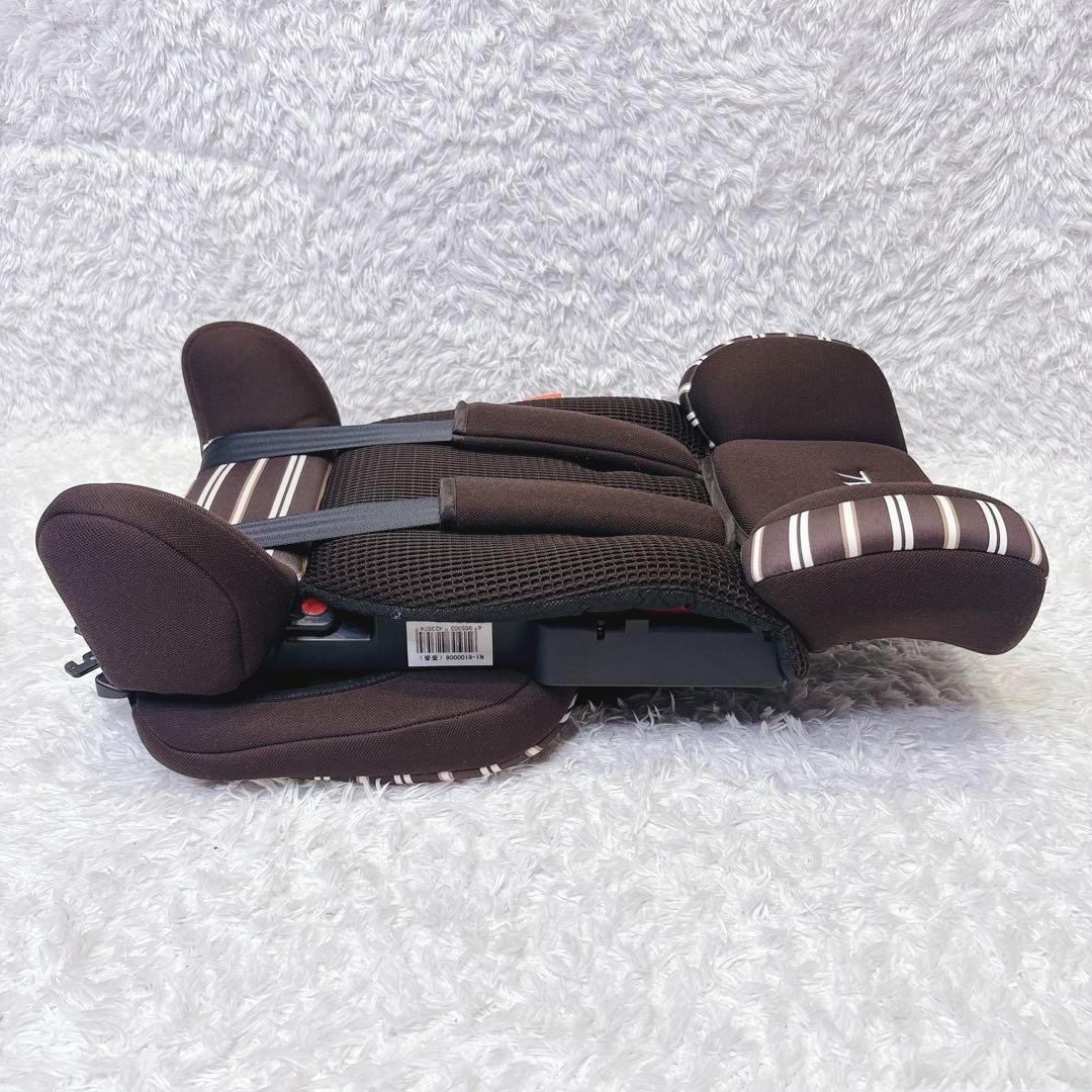 日本育児 トラベルベスト ECプラス ブラウン ボーダー ジュニアシート