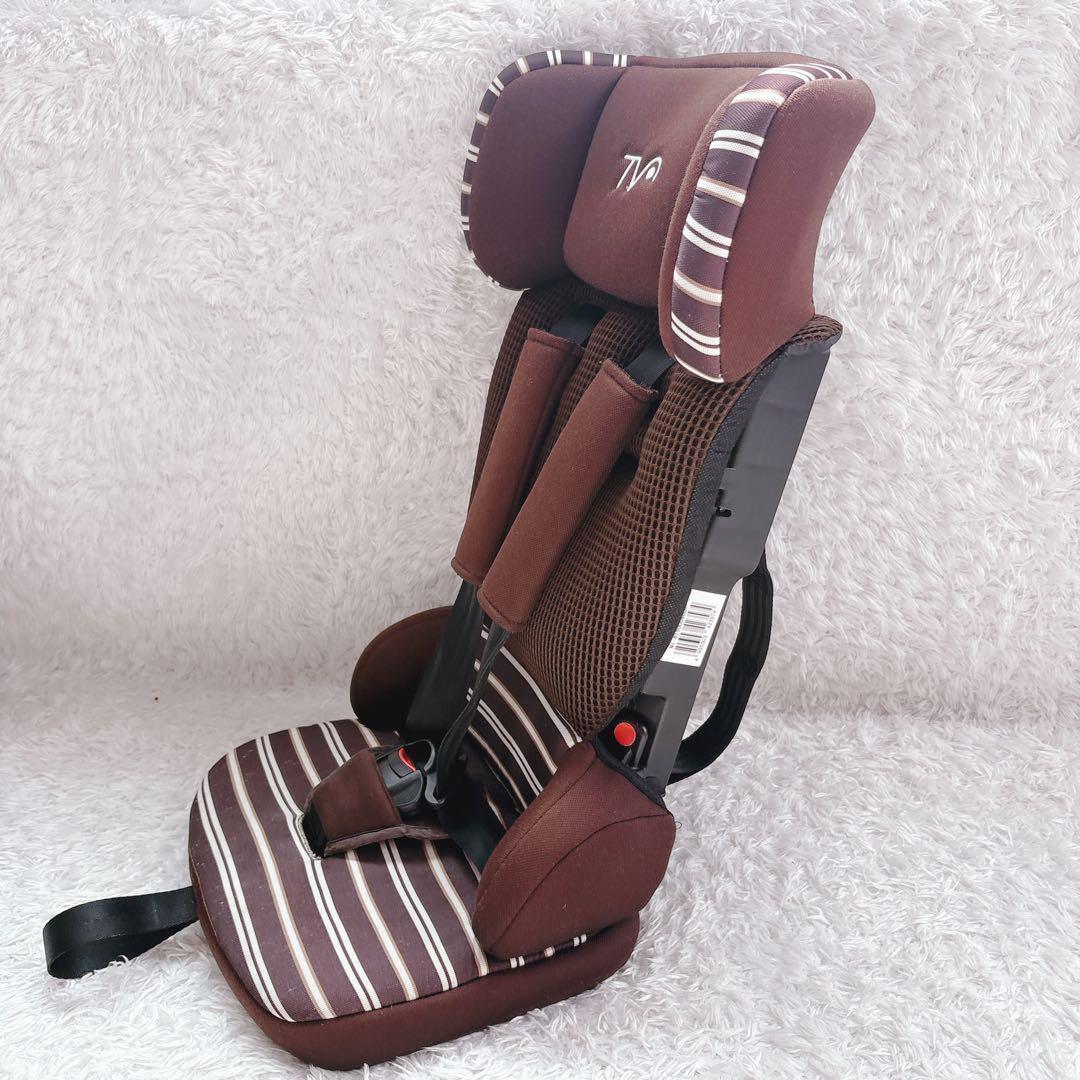 日本育児 トラベルベスト ECプラス ブラウン ボーダー ジュニアシート