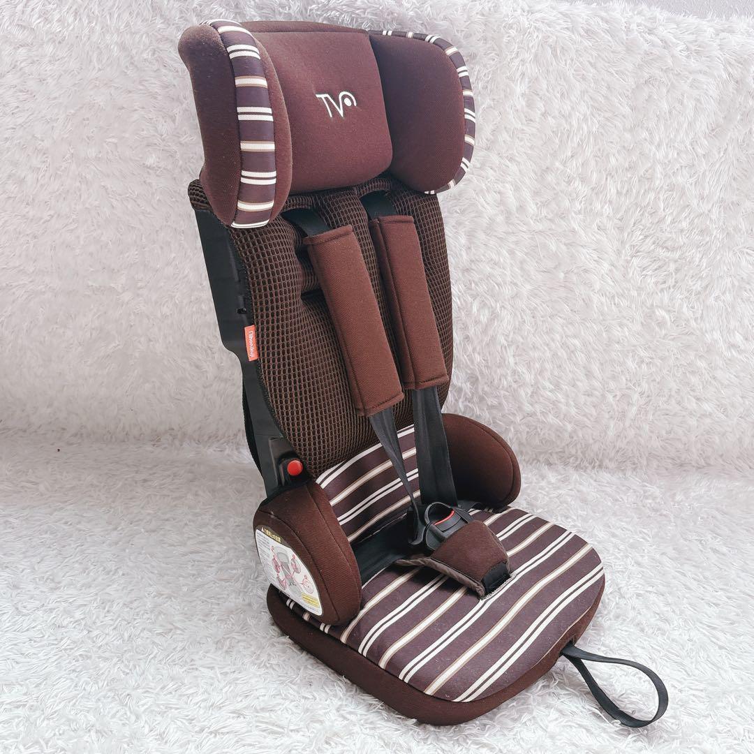 日本育児 トラベルベスト ECプラス ブラウン ボーダー ジュニアシート