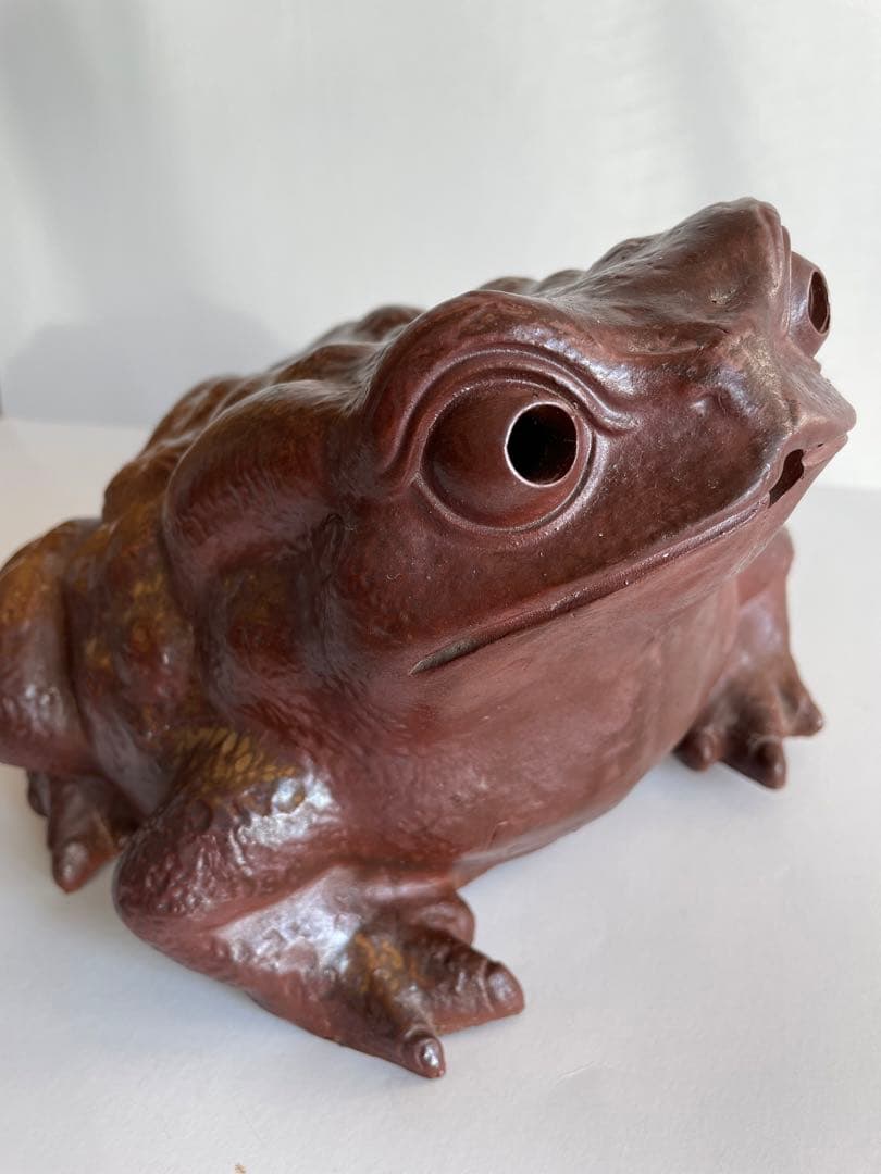 【木村長十郎友敬】蛙　カエル　細工物　縁起物　置物　飾り物