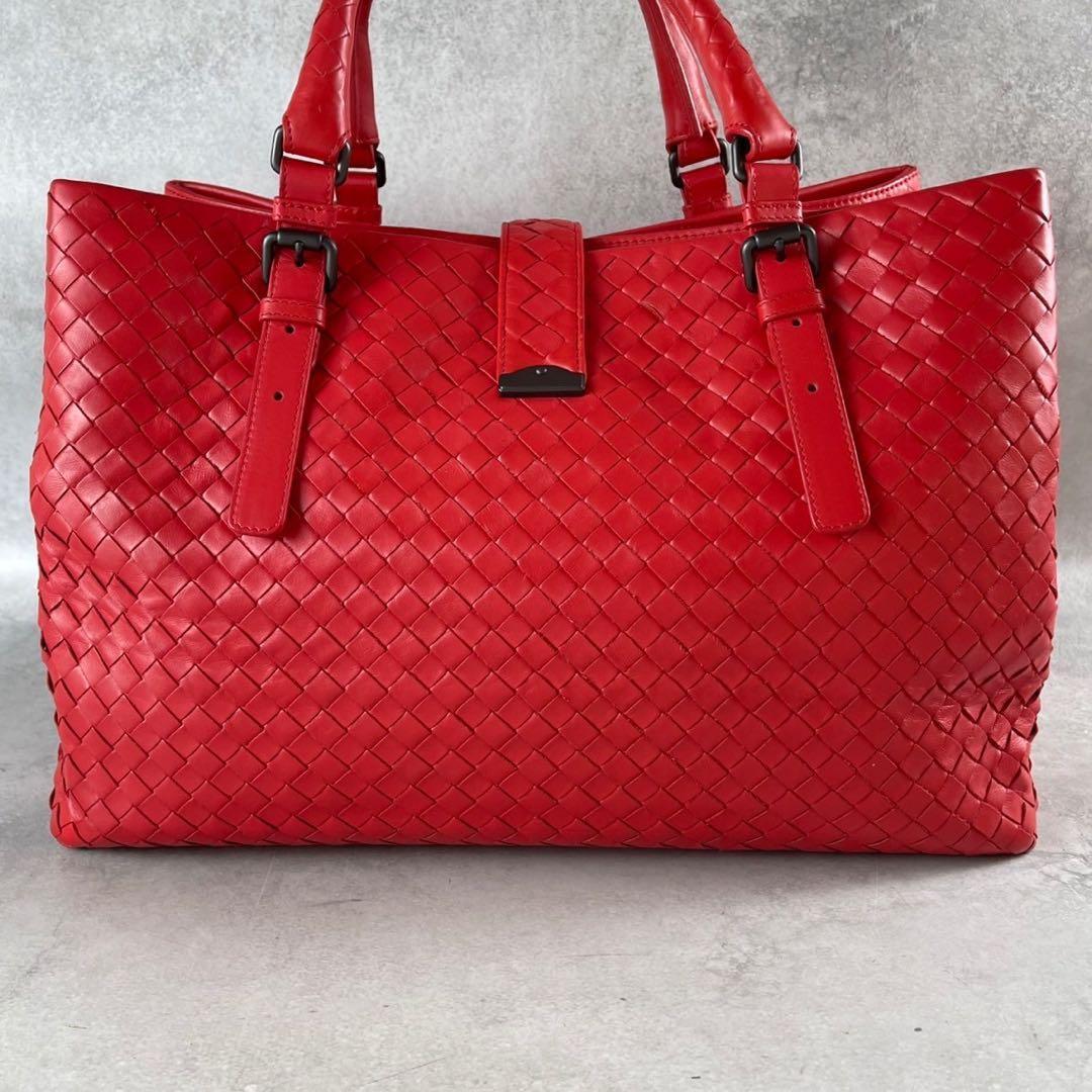 ボッテガヴェネタ ハンドバッグ ローマ ロック付き イントレチャート 本革