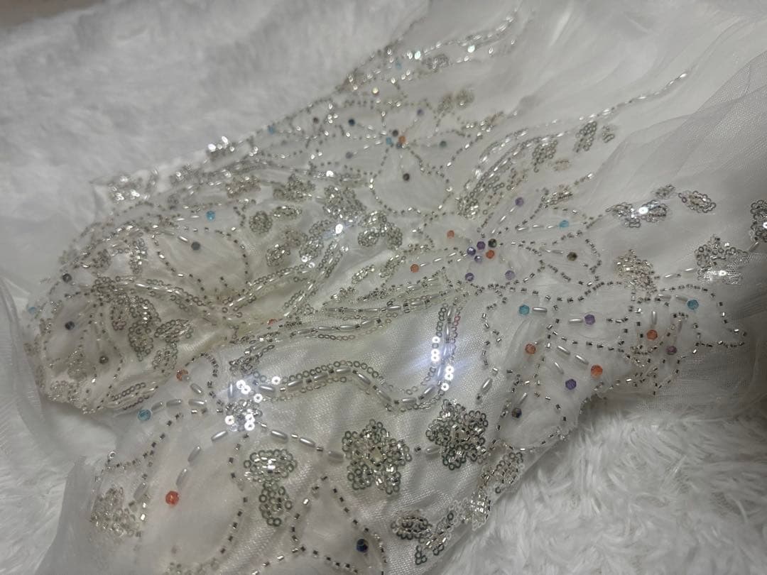 【JEAN MACLEAN】バースデードレス ロング 白 オフショル S