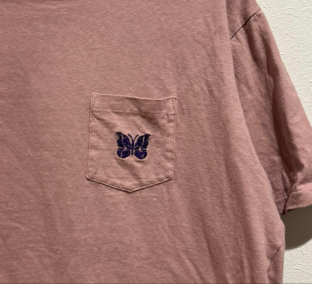 NEEDLESニードルス パピヨン刺繍ポケットTシャツ