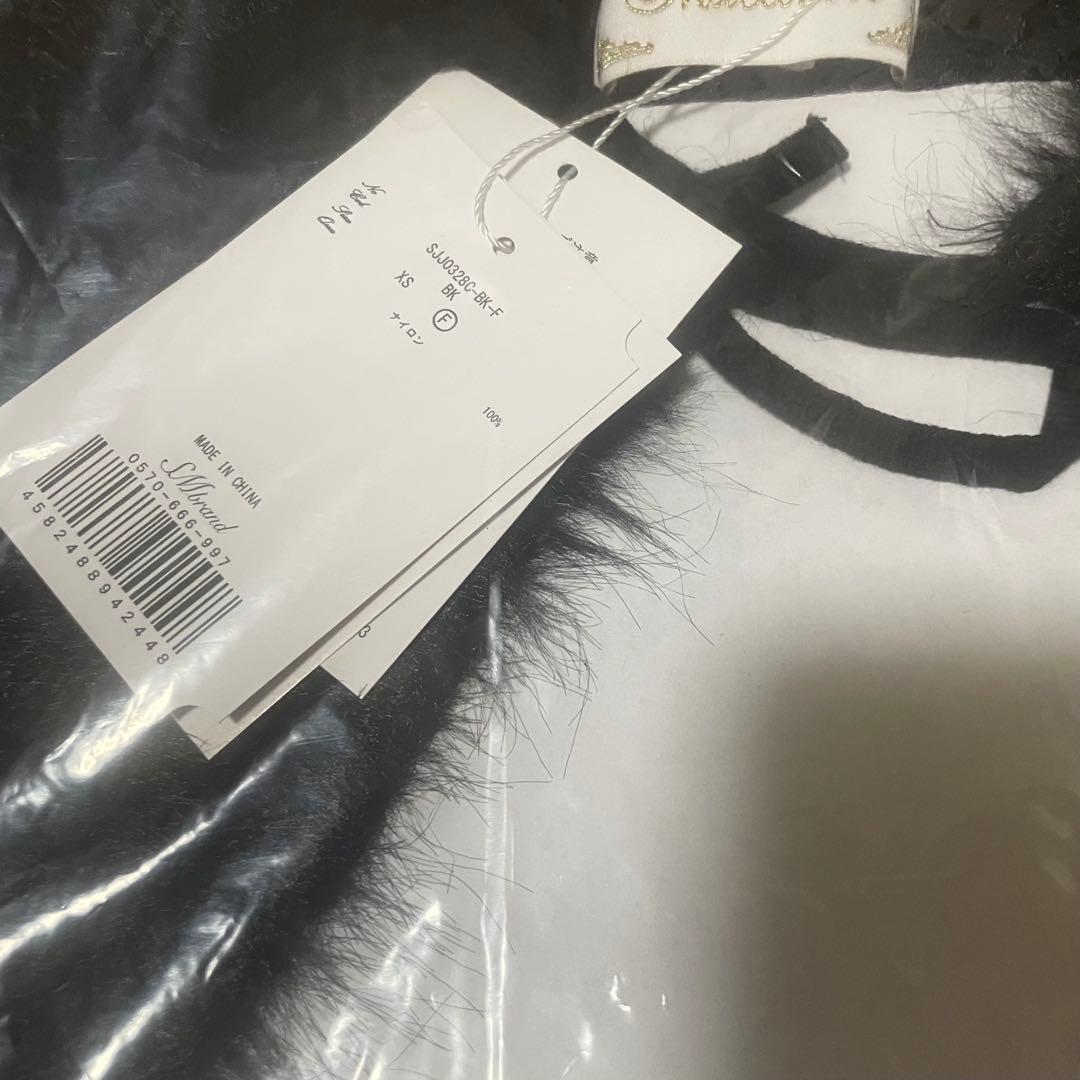 ミシェルマカロン ミシェマカ シャギーボレロsetチェックトップス