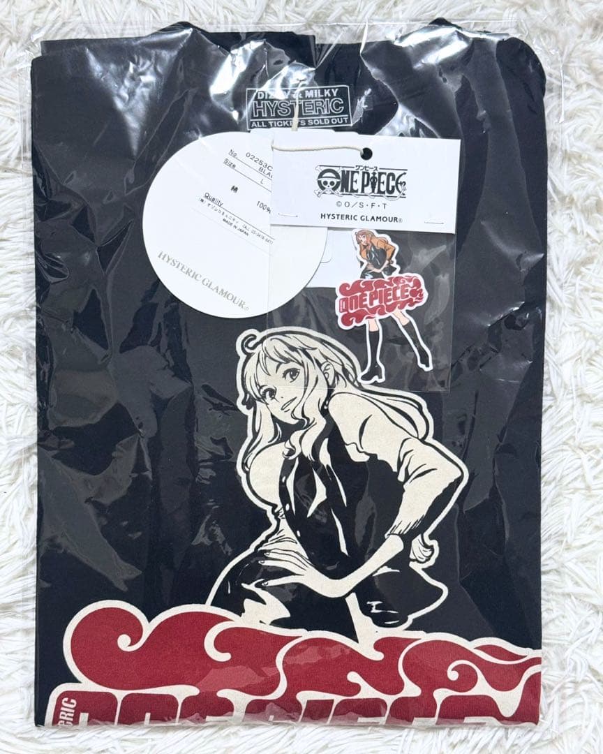 新品ヒステリックグラマーワンピースコラボナミONEPIECETシャツL黒
