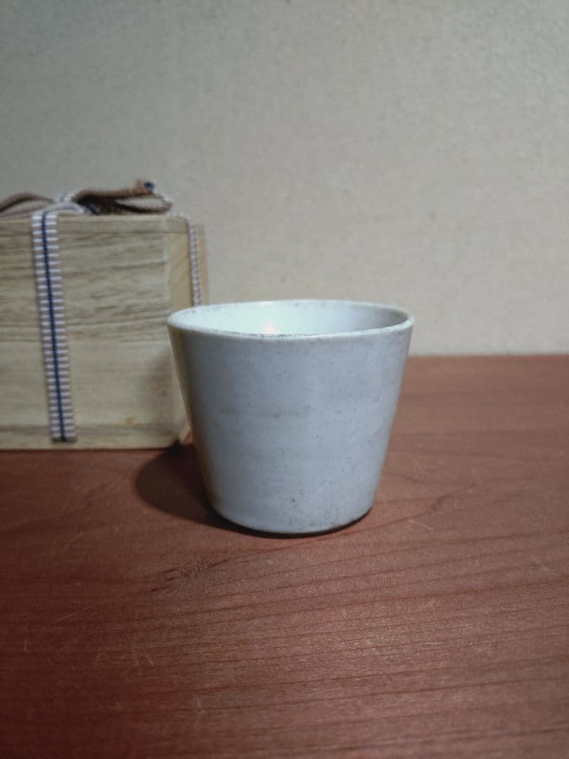 「切込」銘 　 染付 草花紋 猪口 無傷完品