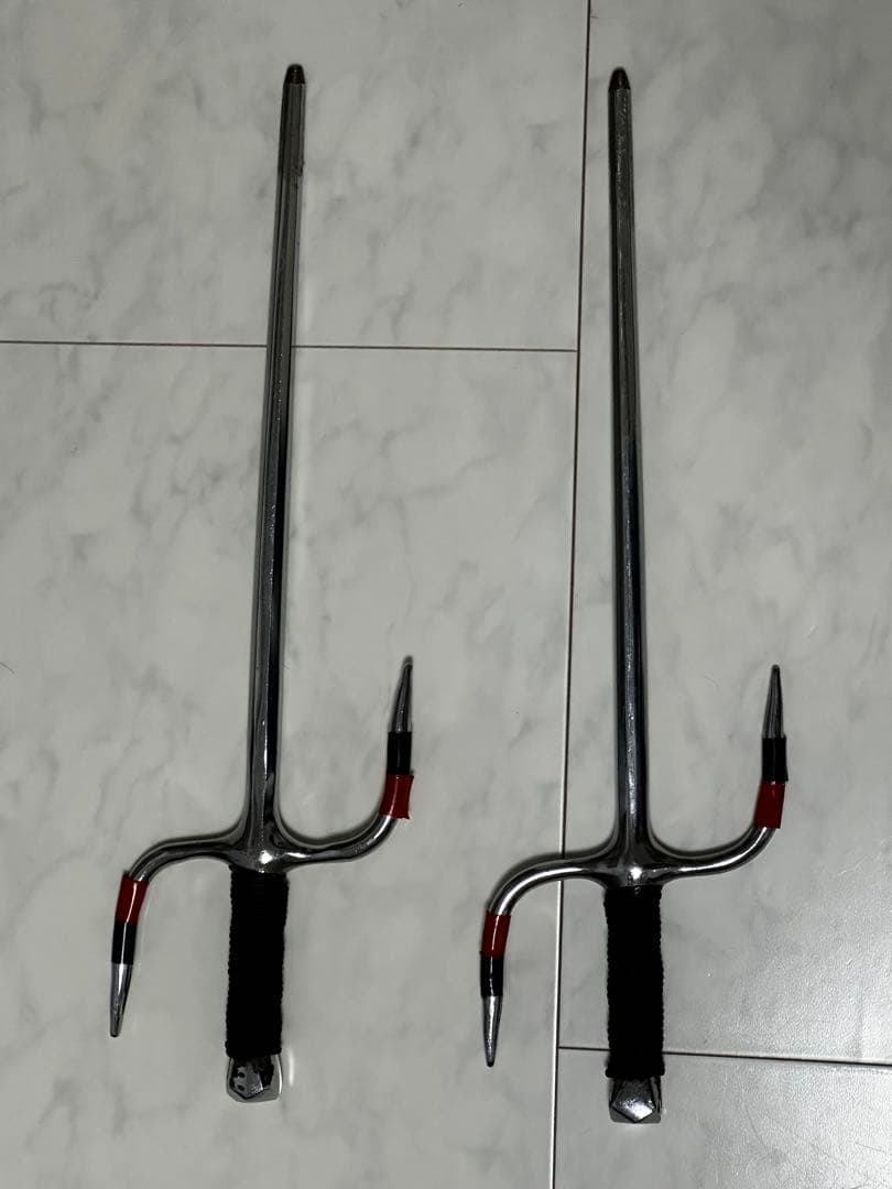 クロム卍釵 シルバー 黒 赤