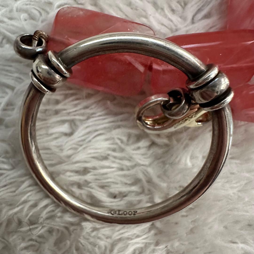 希少　la loop ラループ　グラスホルダー　眼鏡ホルダー　ピンク　シルバー