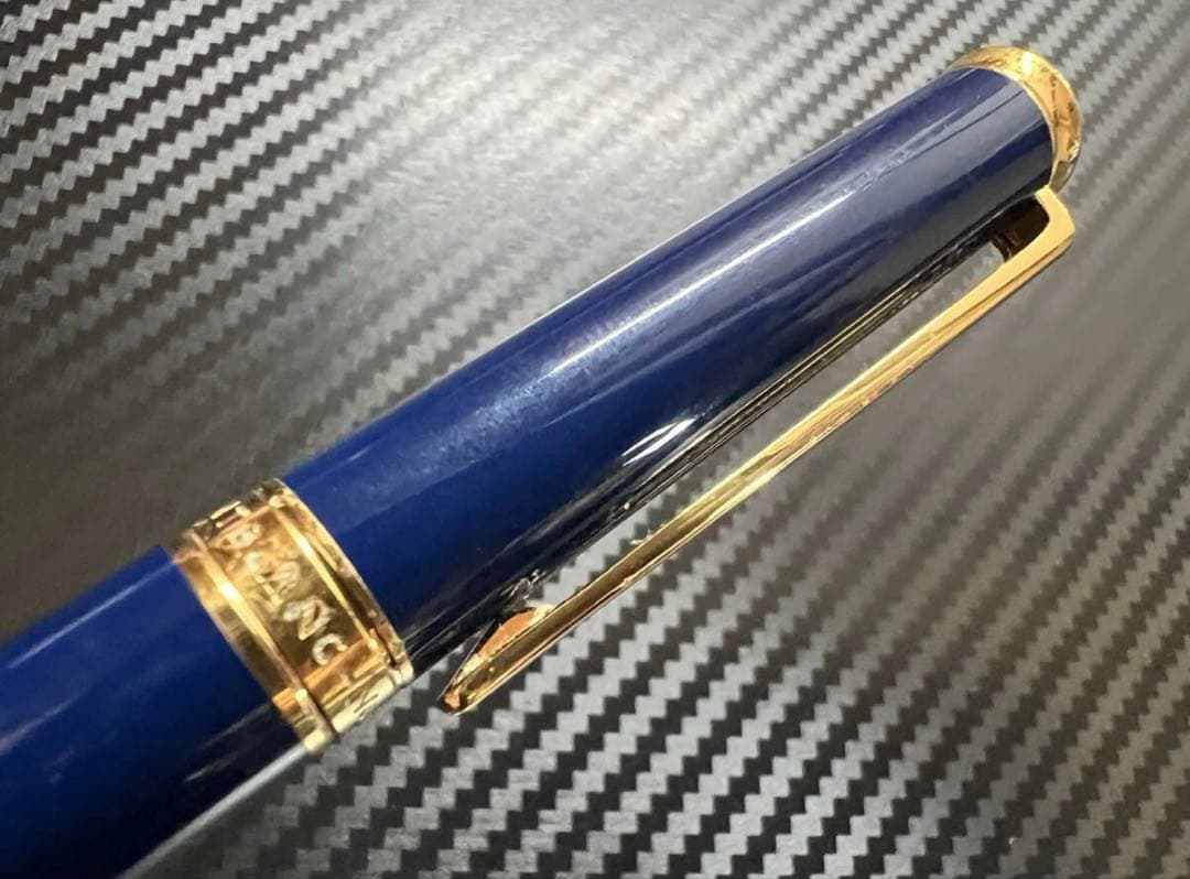 極美品 モンブラン ノブレス F 細字 オブリージュ ダークブルー 万年筆