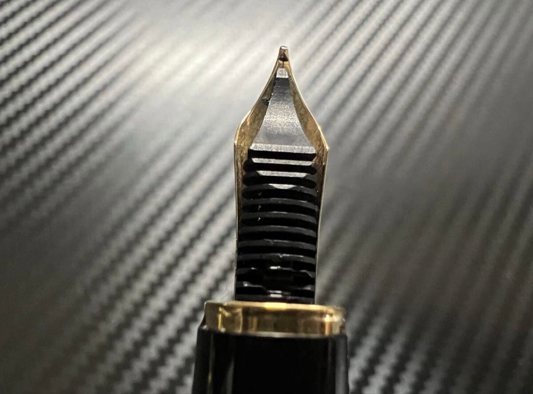 極美品 モンブラン ノブレス F 細字 オブリージュ ダークブルー 万年筆