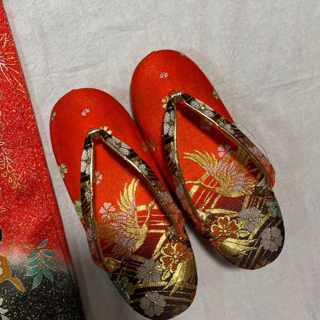 七五三　7歳　女の子　着物　アンティーク　正絹　着物セット