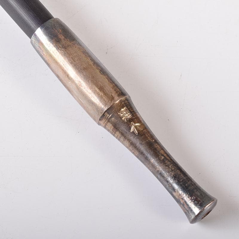 時代提げ物　喫煙具　平安　秦蔵六造　銀煙管　キセル　約36g　共箱　DR8366