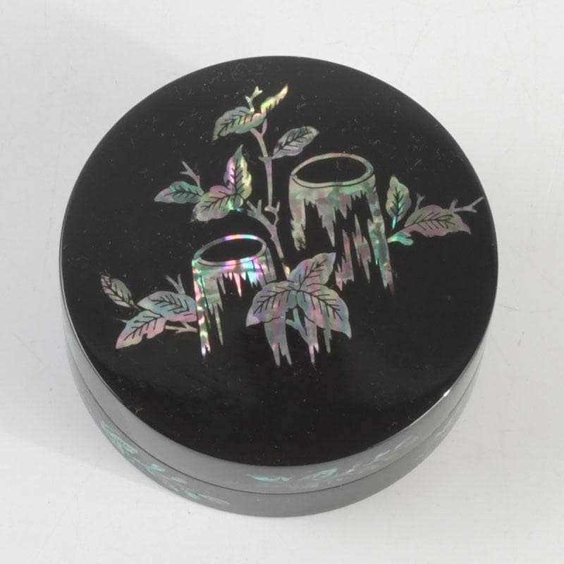 茶道具　南山谷俊成作　乾漆　蓬莱漆器　樹齢香合　共箱　V　9484