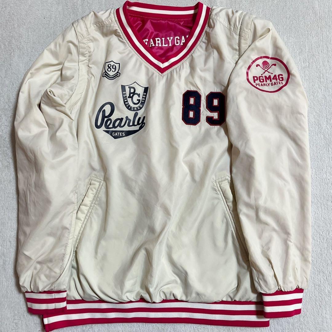 パーリーゲイツ　リバーシブル　4way　中綿　スニード　ベスト　ピンク　L