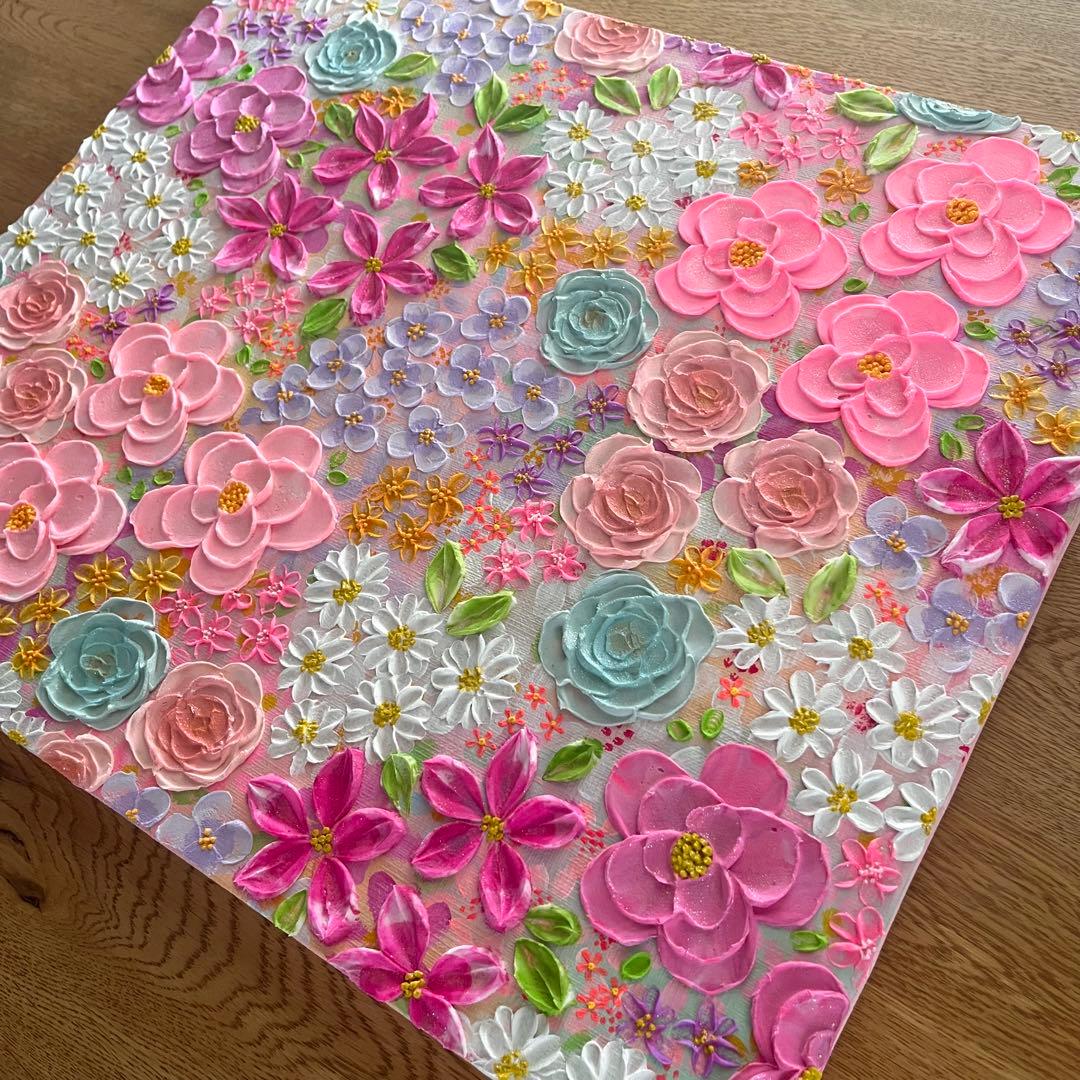 テクスチャーアート　ボタニカル フラワーアート 花図鑑 フランフラン