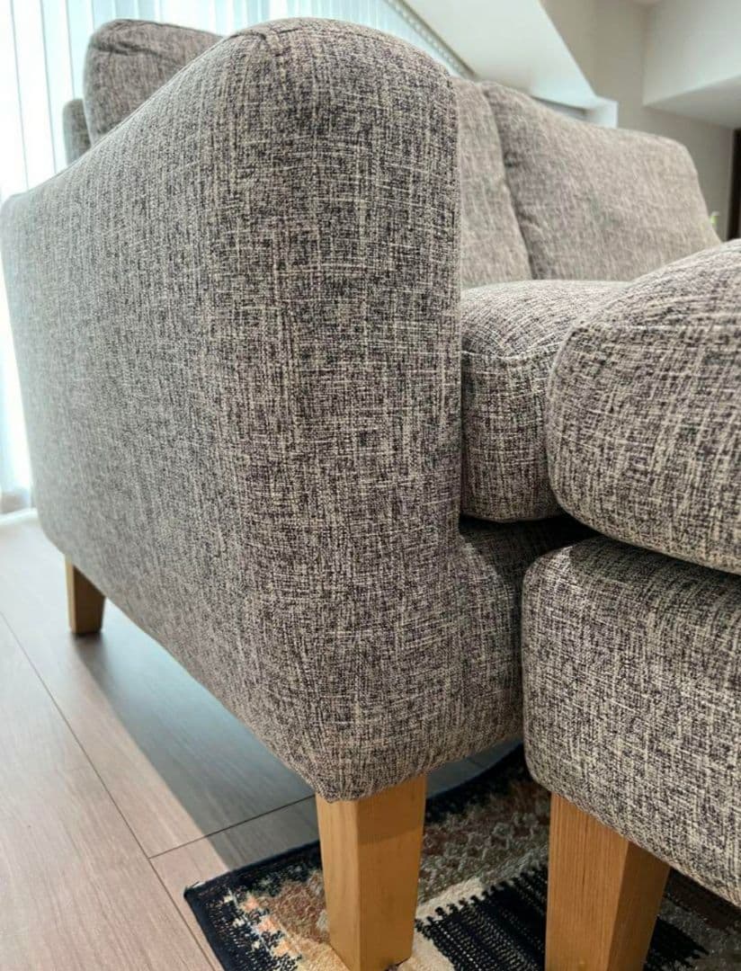 大塚家具 ソファ　 グレー ファブリック 2人掛け