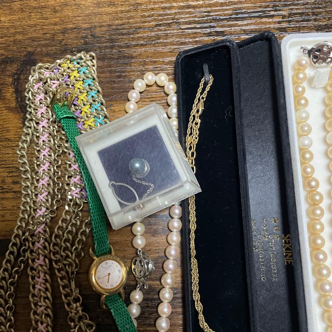 リ*ン様 遺品整理 パールと金属のエレガントアクセサリーセット